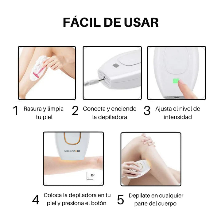 Depiladora Láser IPL – Eliminación Permanente y Sin Dolor para Todo el Cuerpo